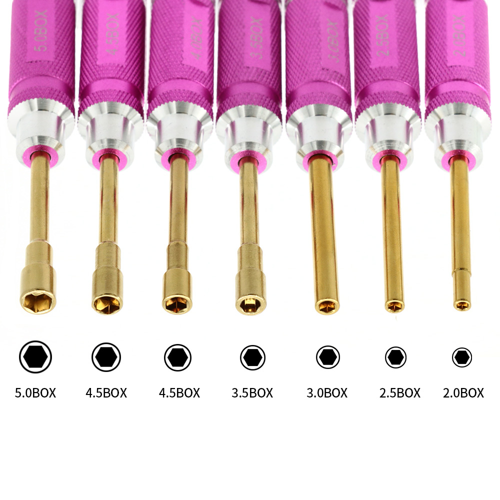 Tamiya Model Paint Set - 7Pcs Hex Nut Key Socket Screw