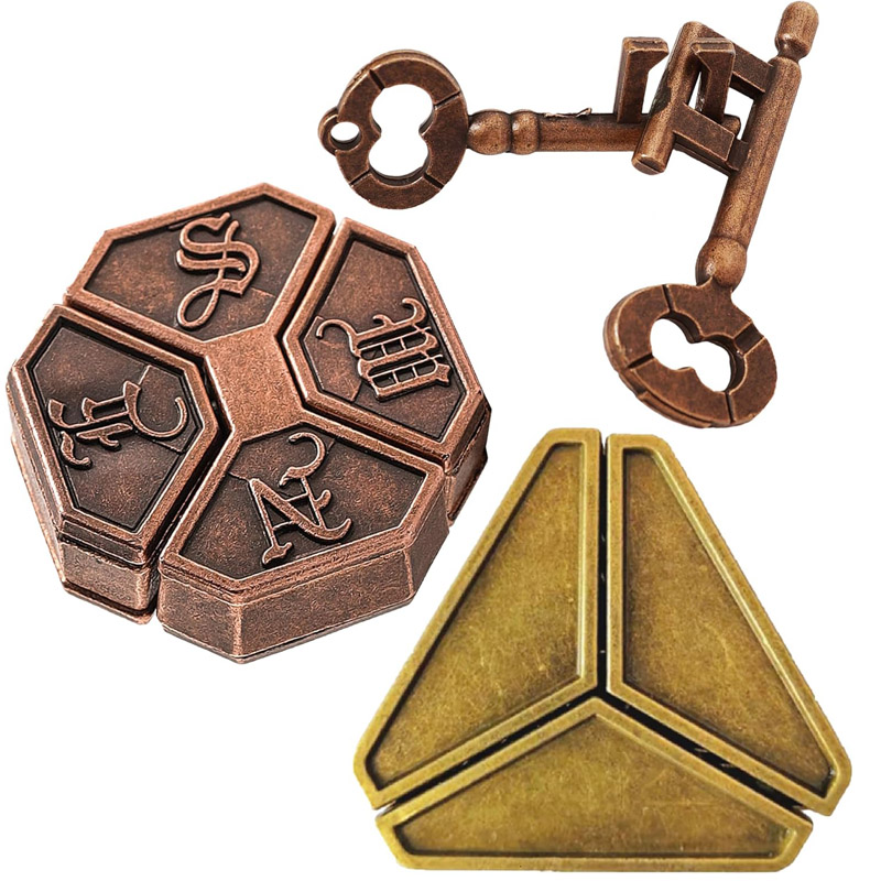 Metal Puzzle Brain Teaser 3PCS - Brain Teaser Cube review and price