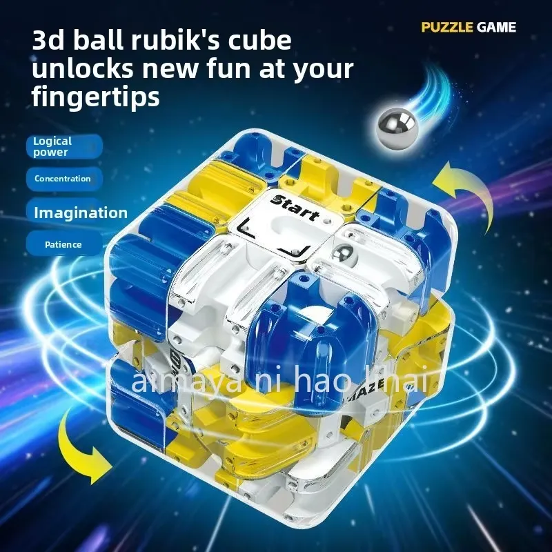3D Ball Maze Cube Magic Puzzle - Kids Educational Game review and price