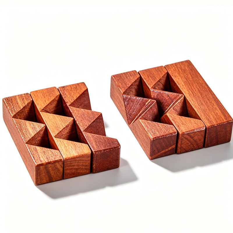 Wooden Knot Puzzle IQ Logic Tr - Brain Teaser Cube review and price