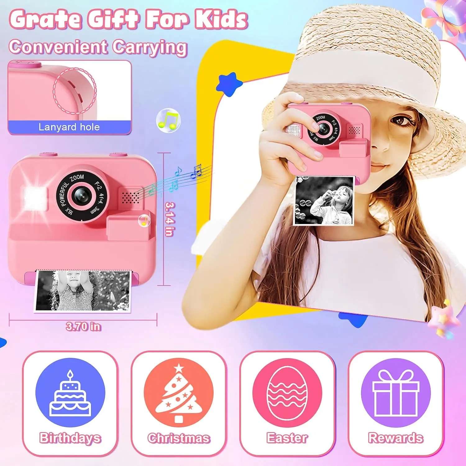 newInstant Print Camera With 3 - Kids Education News review and price