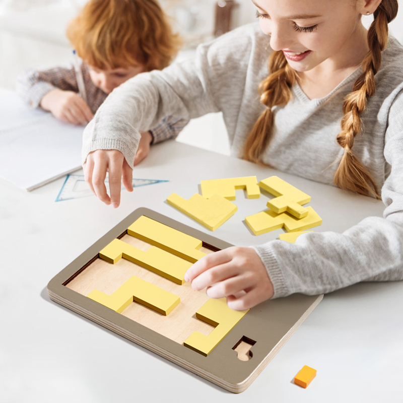 Wooden Geometric Puzzles Chall - Brain Teaser Cube review and price