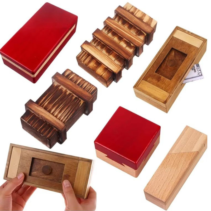 Wooden Puzzle Box with Secret  - Brain Teaser Cube review and price